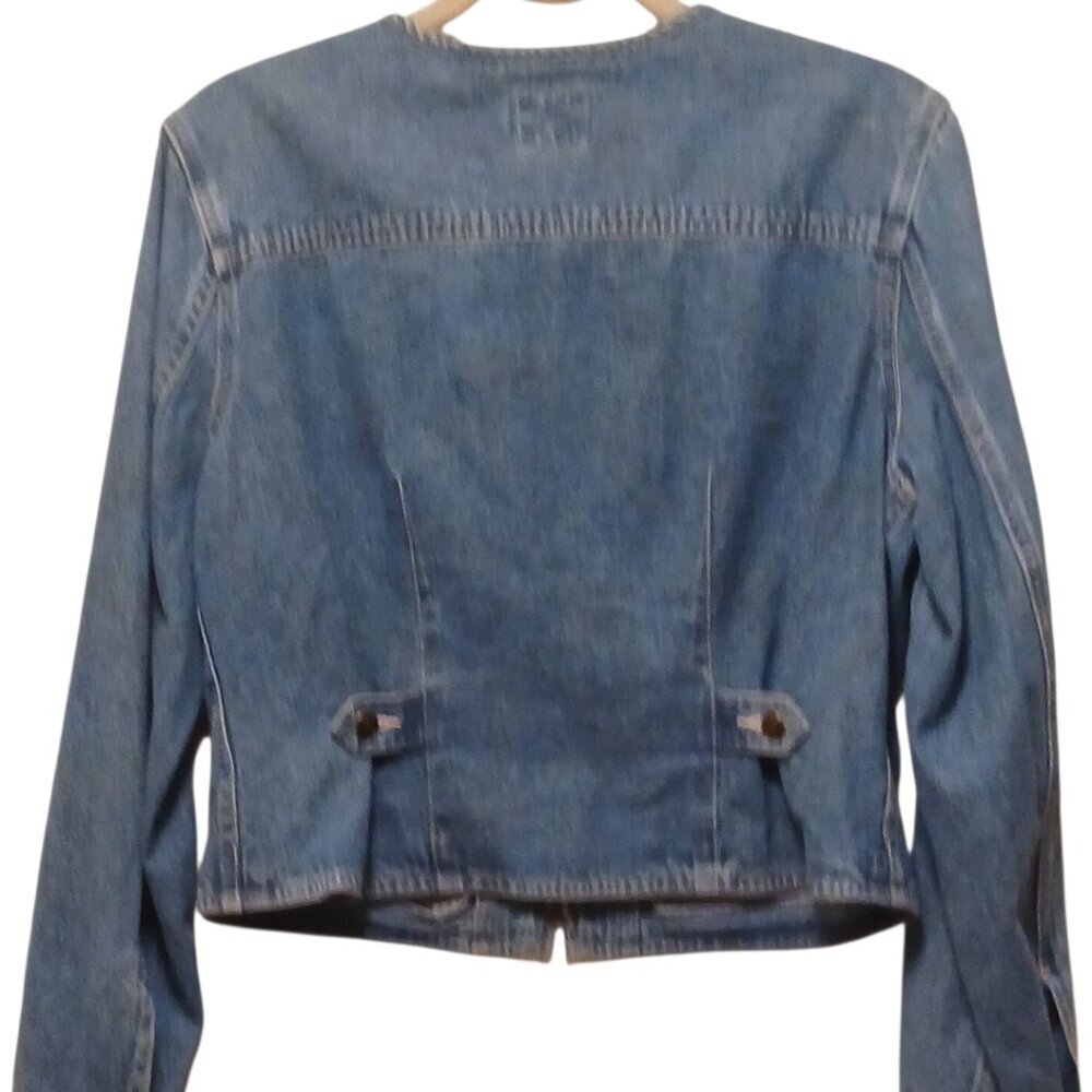 Lizwear - NWOT, Jean Jacket W/ Zip Up Front, Front Pockets, 100% Cotton,... - Picture 6 of 6